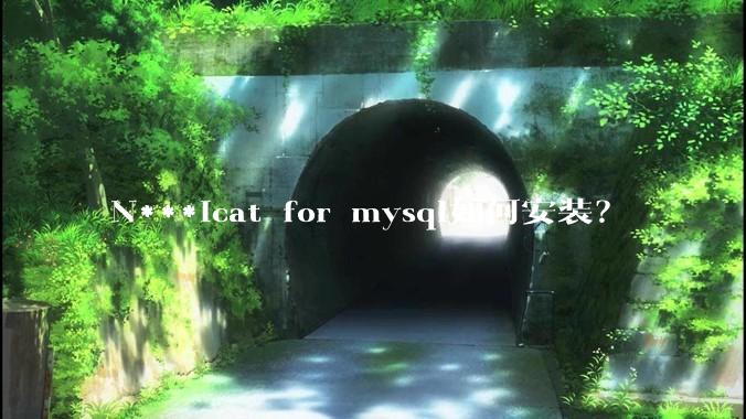N***icat for mysql如何安装？